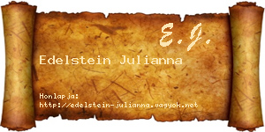 Edelstein Julianna névjegykártya